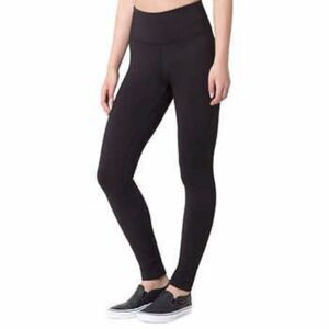 Mondetta High Rise Solid Black Full Length Leggings - Medium